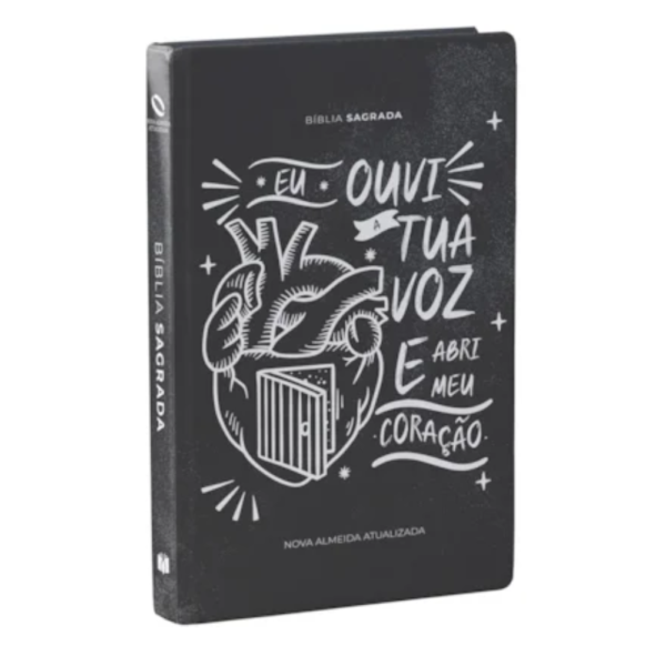 Bíblia Sagrada Lettering Abri meu Coração | NAA | Letra Normal | Capa Dura